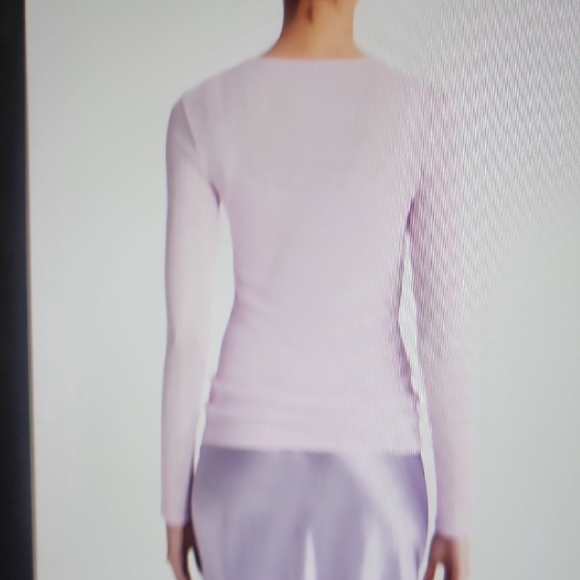 Vince Sheer Long Sleeve Crewneck Top Size S - Picture 6 of 7